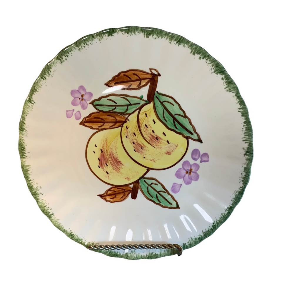 Blue Ridge Southern Potteries Vintage Fruit Plate MCM 8”